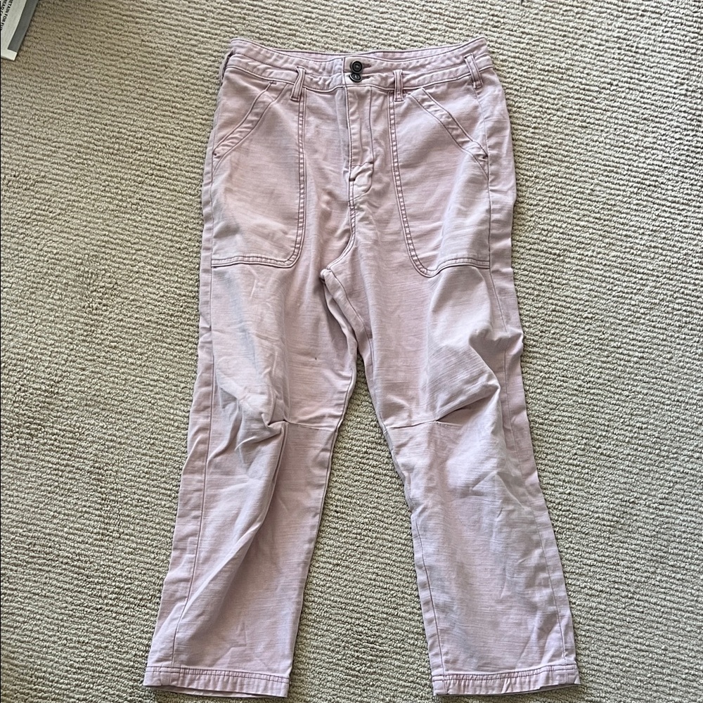 Pilco Pink Cropped Barrel Pant- Size 28